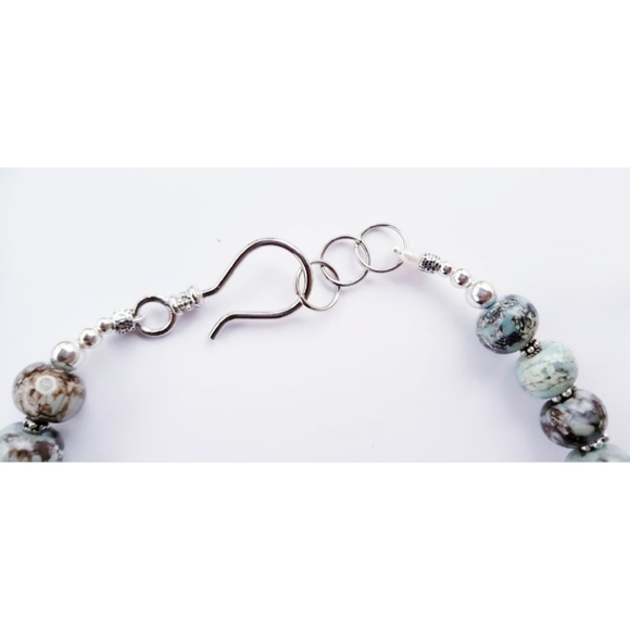 SOLD *Mother of Pearl Southwest Turquoise Necklace - Picture 4 of 6